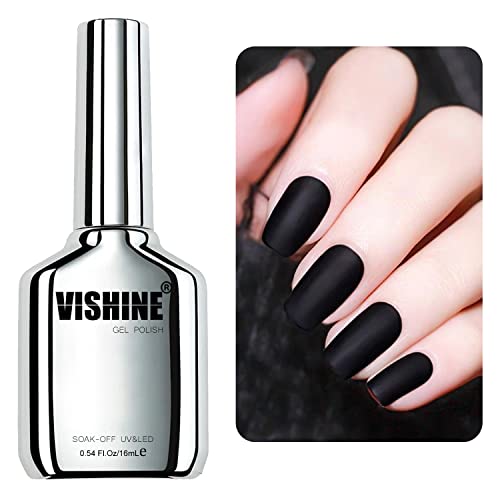 Vishine Matte Gel Top Coat, 16ml Gel No Wipe Matte Top Coat Soak Off Nail Lamp Gel Nail Polish Matte Finish Long-lasting for Nail Art DIY Home Nail Salon Vishine Matte Gel Top Coat, 16ml Gel No Wipe Matte Top Coat Soak Off Nail Lamp Gel Nail Polish Matte Finish Long-lasting for Nail Art DIY Home Nail Salon von Vishine