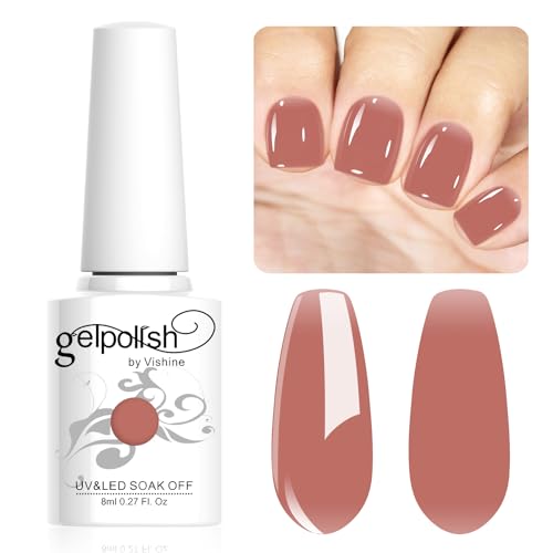 Vishine Neutral Gel Nail Polish 8ml Dark Rose Color Jelly, Natural Translucent Soak Off U V LED Nail Lamp Translucent Nail Art Gel L128 Vishine Neutral Gel Nail Polish 8ml Dark Rose Color Jelly, Natural Translucent Soak Off U V LED Nail Lamp Translucent Nail Art Gel L128 von Vishine