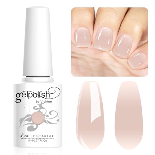 Vishine Neutral Gel Nail Polish 8ml Sheer Crystal Nude Color Jelly, Natural Translucent Soak Off U V LED Nail Lamp Translucent Nail Art Gel L103 Vishine Neutral Gel Nail Polish 8ml Sheer Crystal Nude Color Jelly, Natural Translucent Soak Off U V LED Nail Lamp Translucent Nail Art Gel L103 von Vishine