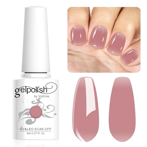 Vishine Neutral Gel Nail Polish 8ml Sheer Crystal Nude Color Jelly, Natural Translucent Soak Off U V LED Nail Lamp Translucent Nail Art Gel L107 Vishine Neutral Gel Nail Polish 8ml Sheer Crystal Nude Color Jelly, Natural Translucent Soak Off U V LED Nail Lamp Translucent Nail Art Gel L107 von Vishine