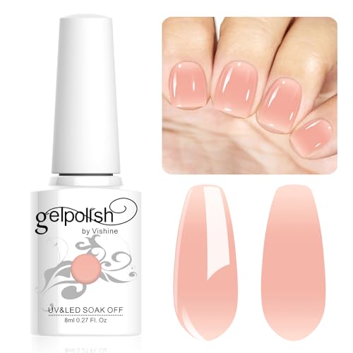 Vishine Neutral Gel Nail Polish 8ml Sheer Crystal Pink Color Jelly, Natural Translucent Soak Off U V LED Nail Lamp Translucent Nail Art Gel L097 Vishine Neutral Gel Nail Polish 8ml Sheer Crystal Pink Color Jelly, Natural Translucent Soak Off U V LED Nail Lamp Translucent Nail Art Gel L097 von Vishine