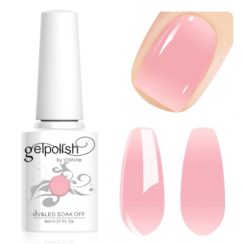 Vishine Neutral Gel Nail Polish 8ml Sheer Crystal Pink Color Jelly, Natural Translucent Soak Off U V LED Nail Lamp Translucent Nail Art Gel L099 Vishine Neutral Gel Nail Polish 8ml Sheer Crystal Pink Color Jelly, Natural Translucent Soak Off U V LED Nail Lamp Translucent Nail Art Gel L099 von Vishine
