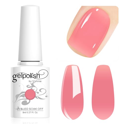 Vishine Neutral Gel Nail Polish 8ml Sheer Pink Color Jelly, Natural Translucent Soak Off U V LED Nail Lamp Translucent Nail Art Gel L124 Vishine Neutral Gel Nail Polish 8ml Sheer Pink Color Jelly, Natural Translucent Soak Off U V LED Nail Lamp Translucent Nail Art Gel L124 von Vishine