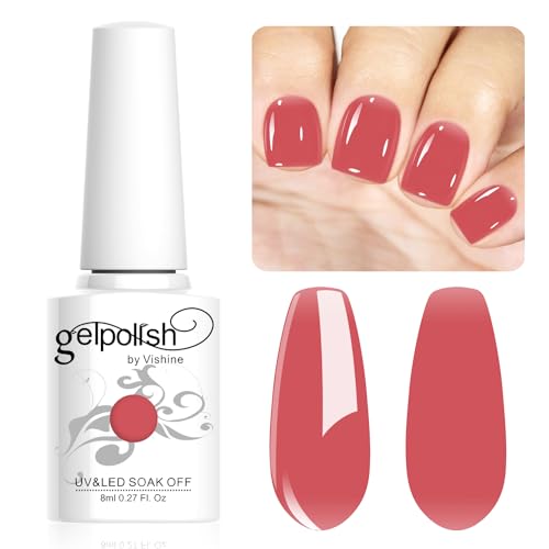 Vishine Neutral Gel Nail Polish 8ml Sheer Red Color Jelly, Natural Translucent Soak Off U V LED Nail Lamp Translucent Nail Art Gel L133 Vishine Neutral Gel Nail Polish 8ml Sheer Red Color Jelly, Natural Translucent Soak Off U V LED Nail Lamp Translucent Nail Art Gel L133 von Vishine