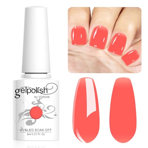 Vishine Neutral Gel Nail Polish 8ml Watermelon Red Color Jelly, Natural Translucent Soak Off U V LED Nail Lamp Translucent Nail Art Gel L126 Vishine Neutral Gel Nail Polish 8ml Watermelon Red Color Jelly, Natural Translucent Soak Off U V LED Nail Lamp Translucent Nail Art Gel L126 von Vishine