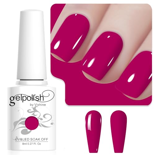 Vishine Ruby Red Gel Nail Polish, 1Pcs 8ml Ruby Red Gel Polish Ruby Red Color Nail Polish Gel High Gloss Soak Off U V Gel Nail French Nail Manicure Salon DIY L255 Vishine Ruby Red Gel Nail Polish, 1Pcs 8ml Ruby Red Gel Polish Ruby Red Color Nail Polish Gel High Gloss Soak Off U V Gel Nail French Nail Manicure Salon DIY L255 von Vishine