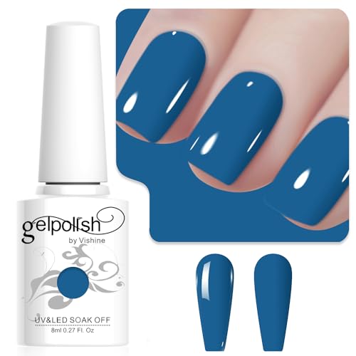 Vishine Teal Blue Gel Nail Polish, 1Pcs 8ml Teal Blue Gel Polish Blue Color Nail Polish Gel High Gloss Soak Off U V Gel Nail French Nail Manicure Salon DIY L246 Vishine Teal Blue Gel Nail Polish, 1Pcs 8ml Teal Blue Gel Polish Blue Color Nail Polish Gel High Gloss Soak Off U V Gel Nail French Nail Manicure Salon DIY L246 von Vishine