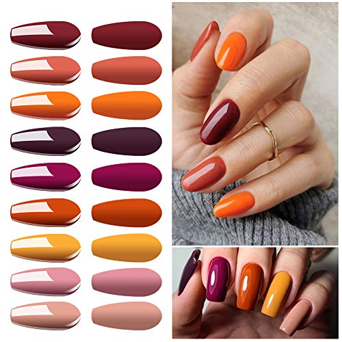 Vishine UV Gel Nagellack 12 Gel Nail Polish Set, Orange Base Coat & Matte Glossy Top Coats Nail Art Kit unter Lampe Geheilt, Soak Off UV LED Gel für Nägel Maniküre Design für Nagelstudio DIY 8ml Vishine UV Gel Nagellack 12 Gel Nail Polish Set, Orange Base Coat & Matte Glossy Top Coats Nail Art Kit unter Lampe Geheilt, Soak Off UV LED Gel für Nägel Maniküre Design für Nagelstudio DIY 8ml von Vishine