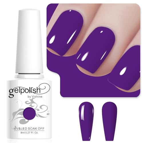 Vishine Violet Gel Nail Polish, 1Pcs 8ml Violet Gel Polish Violet Color Nail Polish Gel High Gloss Soak Off U V Gel Nail French Nail Manicure Salon DIY L251 Vishine Violet Gel Nail Polish, 1Pcs 8ml Violet Gel Polish Violet Color Nail Polish Gel High Gloss Soak Off U V Gel Nail French Nail Manicure Salon DIY L251 von Vishine