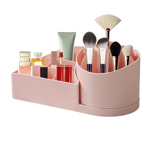 Visiblurry Vanity Cosmetic Organizer,Kosmetik-Aufbewahrungskoffer, Rotierende Lippenstift-Displaybox mit Fächern, Schreibtisch-Organisation, Heimbedarf für Lippenstifte, Kosmetika, von Visiblurry