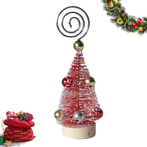 Weihnachtsbaum-Notizhalter - Foto-Memo-Halter mit Holzsockel,Kartenpräsentationszubehör für Esstisch, Couchtisch, Nachttisch, Schlafsaal, Arbeitstisch Visiblurry von Visiblurry