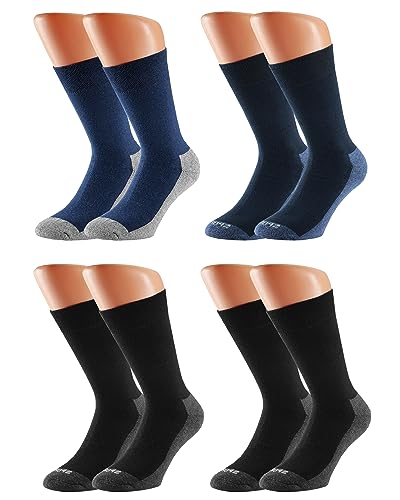 Vitasox 31032 Damen Herren Socken mit Frotteesohle Herrensocken Sportsocken Funktionssocken Baumwolle 4er Pack 2xschwarz-marine 2xschwarz-jeans 47/50 von Vitasox