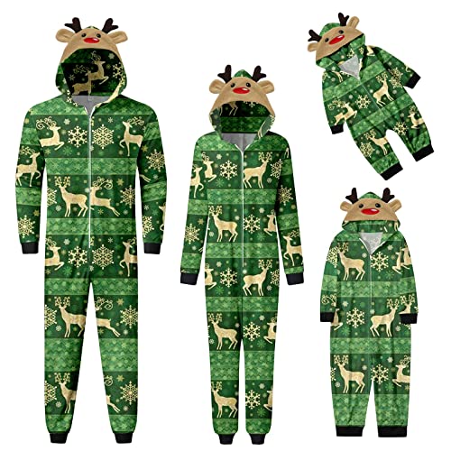 Weihnachten Pyjama Familie Set Passender Schlafanzug Weihnachtspyjama Damen Herren Jumpsuit Kinder Outfit Baby Overall Strampler Rotes Kariertes Nachtwäsche Hausanzug Winter Schlafanzüge @1 von Viunychn