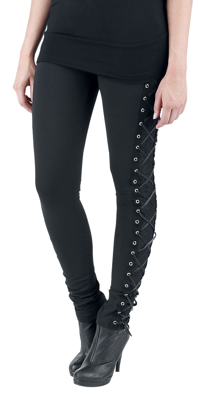 Vixxsin - Gothic Leggings - Corset - S bis XL - für Damen - Größe L - schwarz von Vixxsin
