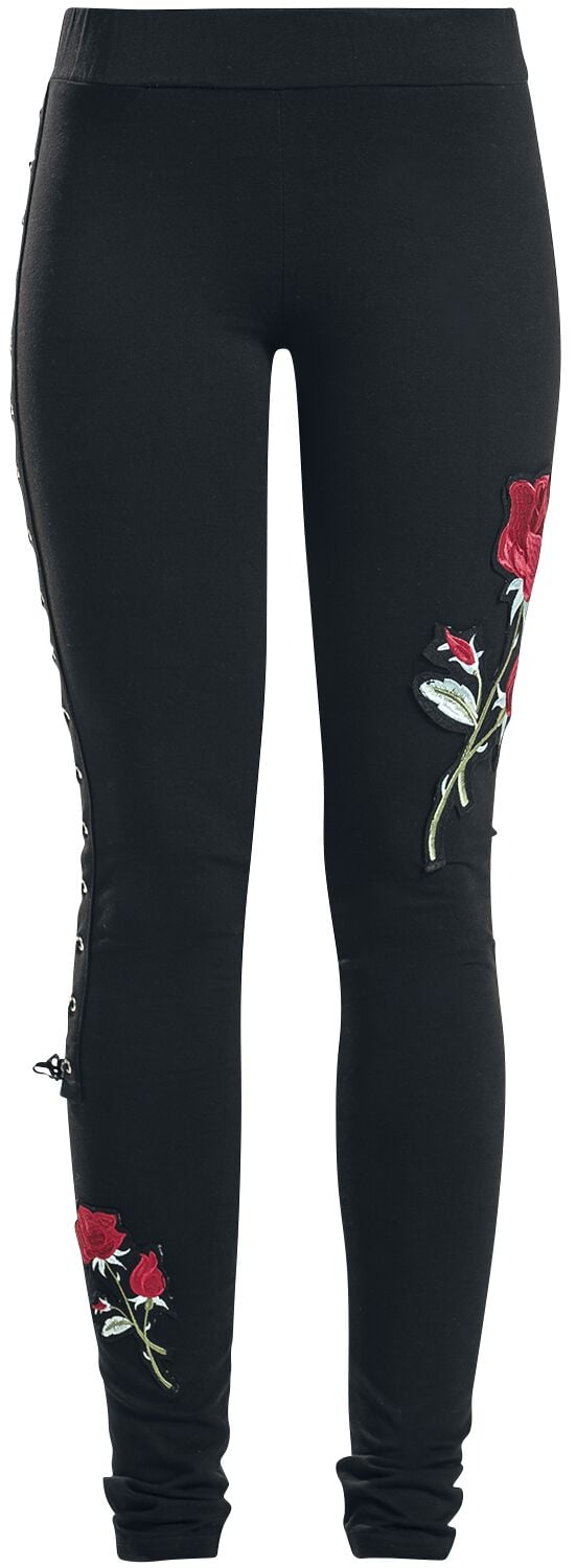 Vixxsin Leggings - Rose Corset Legging - S bis XL - für Damen - Größe XL - schwarz von Vixxsin