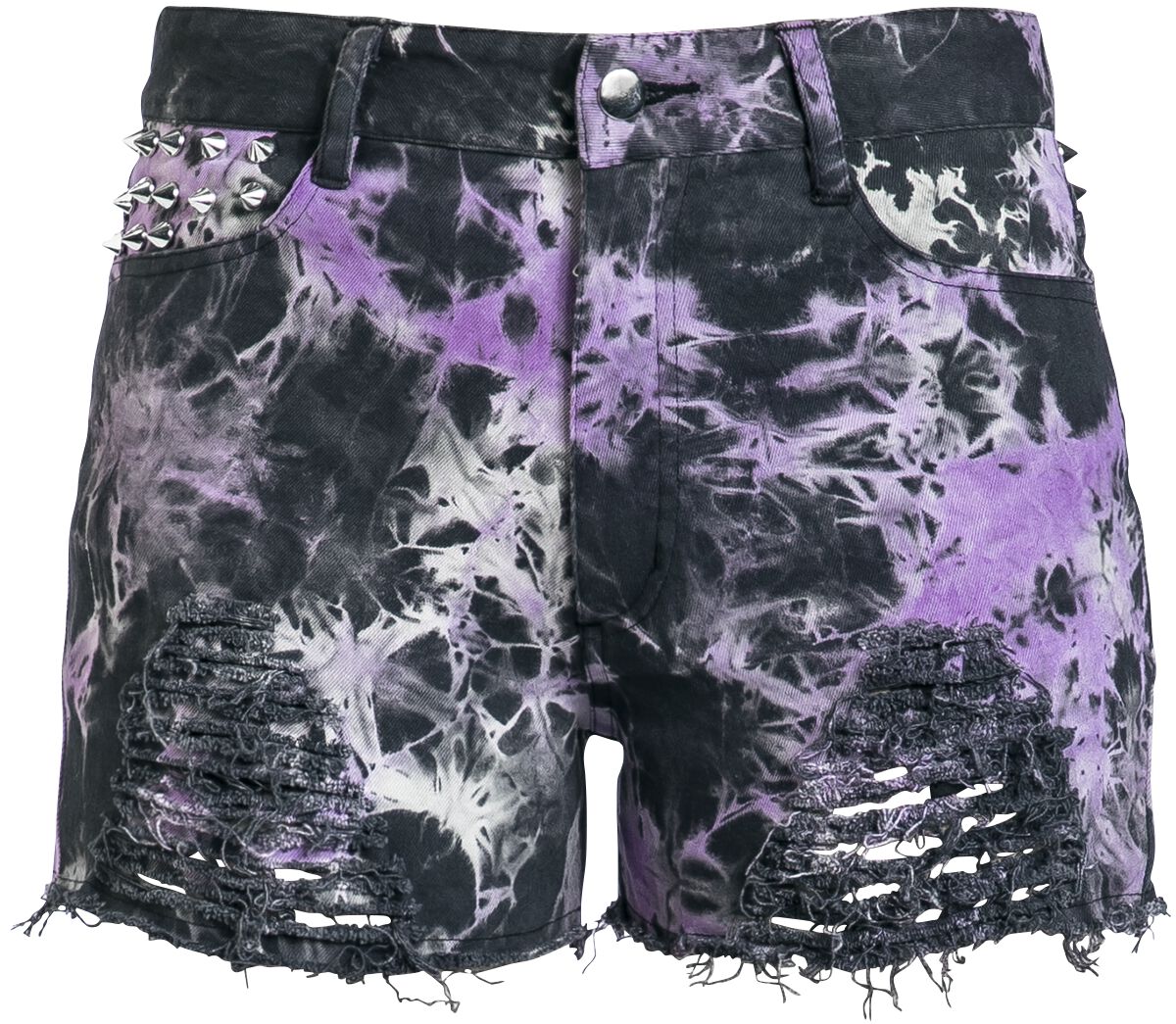 Vixxsin Short - Gaia Shorts - 30 bis 36 - für Damen - Größe 32 - lila/schwarz von Vixxsin