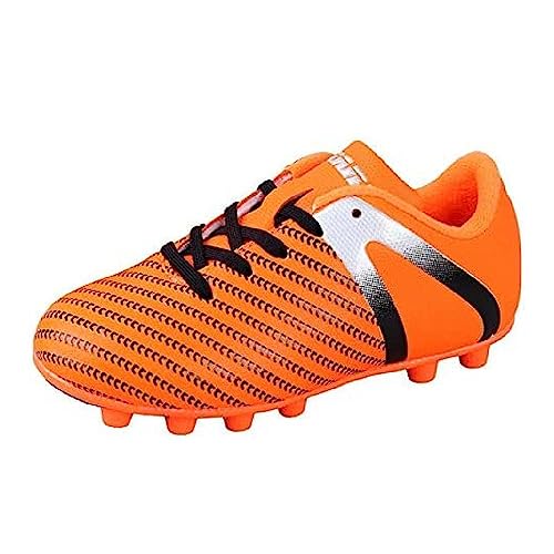 Vizari Impact JR FG Fussballschuhe Kinder - Stollenschuhe Outdoor Fußballschuhe für Jungen & Mädchen - Orange/Silber, Größe 21 von Vizari