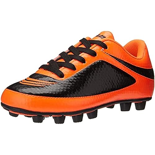 Vizari Infinity FG Fussballschuhe Kinder - Stollenschuhe Outdoor Fußballschuhe für Jungen & Mädchen - Orange, Schwarz - Größe 25,5 von Vizari