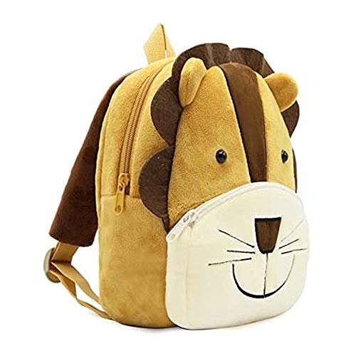 Voarge Kleinkind Rucksack, Kleinkind Schultasche, Cartoon Kinder Rucksack Tier Cartoon Mini Tasche Plüsch Kinder Rucksack, für Baby 1-5 Jahre (Löwe) von Voarge