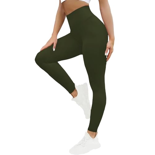 Voarge Leggings Damen High Waist Leggings Sport, atmungsaktiv Yogahose Sporthose für Yoga, Padel, Running, Armeegrün,S-M Voarge Leggings Damen High Waist Leggings Sport, atmungsaktiv Yogahose Sporthose für Yoga, Padel, Running, Armeegrün,S-M von Voarge