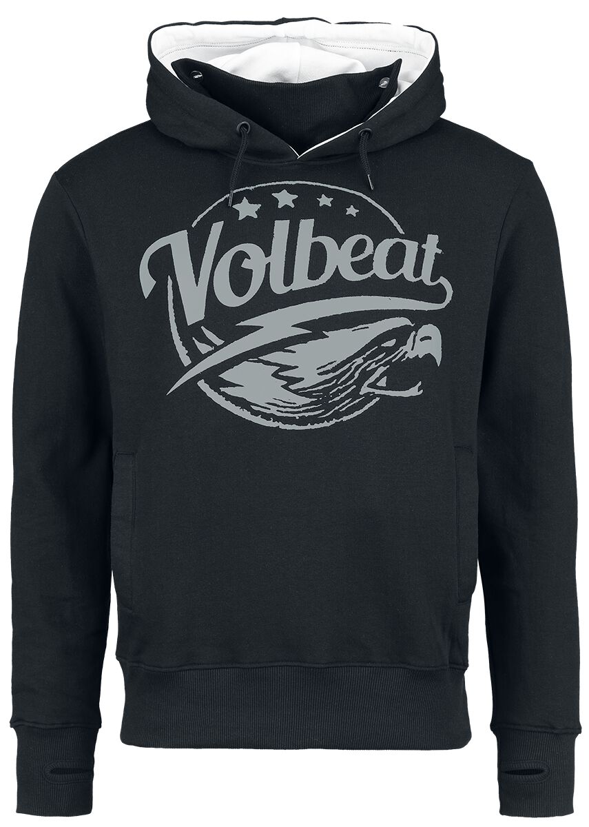 Volbeat Kapuzenpullover - Eagle - S bis XXL - für Männer - Größe S - schwarz  - EMP exklusives Merchandise! von Volbeat
