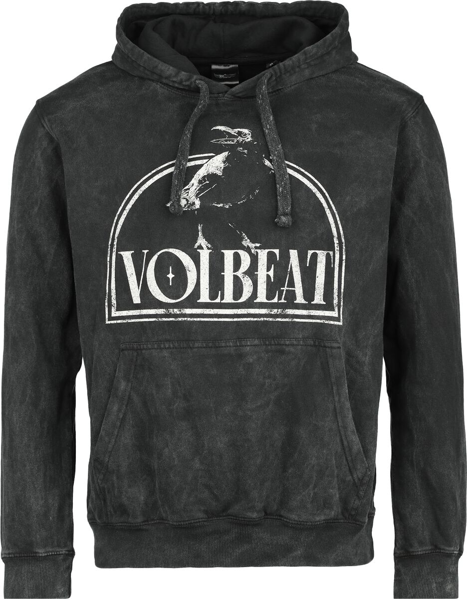 Volbeat Skull Raven Kapuzenpullover anthrazit in L von Volbeat