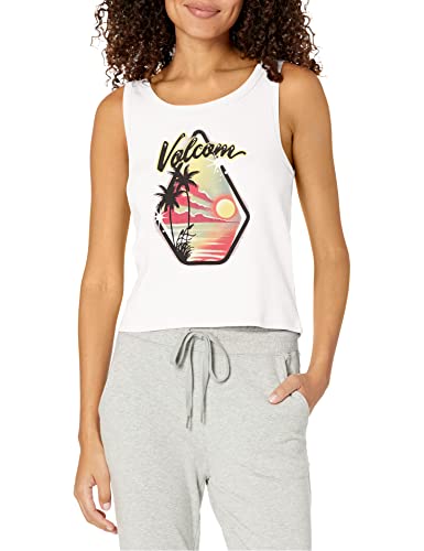 Volcom Damen That One Baby-Tanktop T-Shirt, Weiß (1), Groß von Volcom