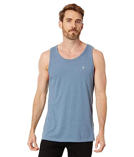 Volcom Herren Solid Heather Tank T-Shirt, Stormy Blue, Mittel von Volcom