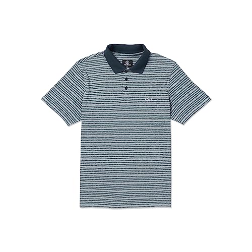 Volcom Herren Static Stone Kurzarm Polo, Marineblau, XL von Volcom