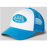 Von Dutch Trucker Cap mit Label-Patch Modell 'TAMPA' in Blau, Größe One Size von Von Dutch