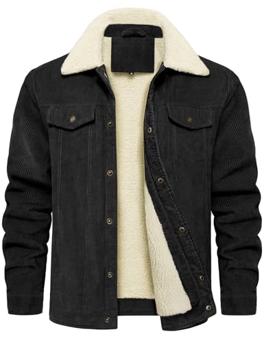 Voqeen Winterjacke Herren Fleece Gefüttert Cordjacke Umlegekragen Militär Cargo Jacke Warm Outdoor Casual Trucker Jacken Voqeen Winterjacke Herren Fleece Gefüttert Cordjacke Umlegekragen Militär Cargo Jacke Warm Outdoor Casual Trucker Jacken von Voqeen