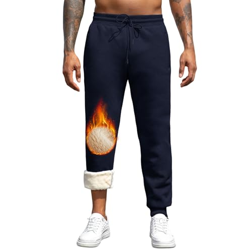 Vorvowry Jogginghose Herren Winter Thermo Sweatpants Dicke Warme Baumwolle Gefüttert Fleecehose Breite Trainingshose Lang Sporthose Elastischer Bund mit Kordelzug M Leggings Saphir Vorvowry Jogginghose Herren Winter Thermo Sweatpants Dicke Warme Baumwolle Gefüttert Fleecehose Breite Trainingshose Lang Sporthose Elastischer Bund mit Kordelzug M Leggings Saphir von Vorvowry