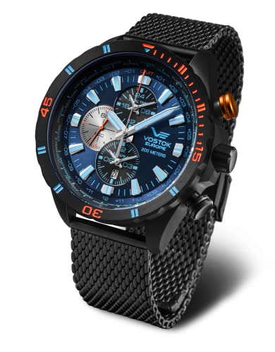 Vostok Europe Herren-Armbanduhr Almaz Space Station Blau/Schwarz YM26-320C654-B von Vostok Europe