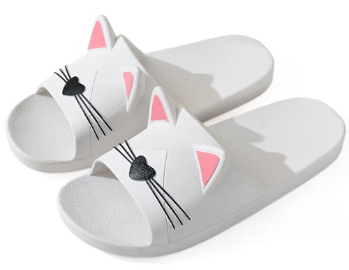 Vunavueya Mädchen Dusch- und Badeschuhe Badelatschen Jungen Badeschlappen Badesandalen Kinder Sommer Hausschuhe Strand Pantoletten Schuhe New Weiß Grün 32/33 EU(220CN) von Vunavueya