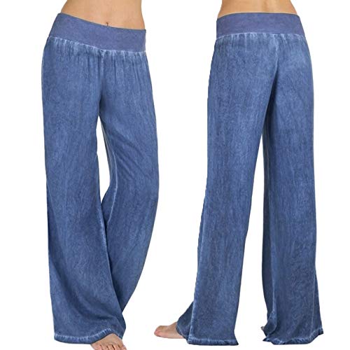 WAEKQIANG Weiqiang Hosen Damen LäSsig Hohe Taille Stretch Denim Weites Bein Yogahosen Jeans Hosen Lose Neue Hosen Frauen von WAEKQIANG