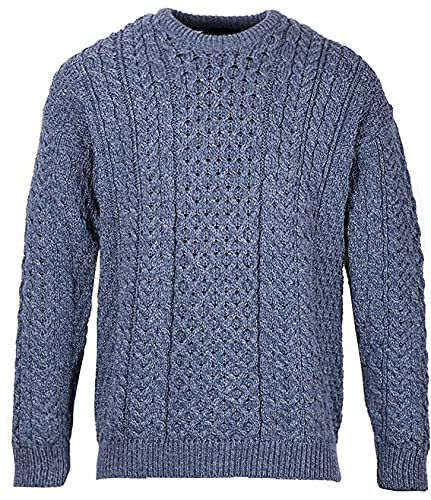 WALKER AND HAWKES Bradwell - Herren Pullover aus Merinowolle - Himmelblau - XL von WALKER AND HAWKES