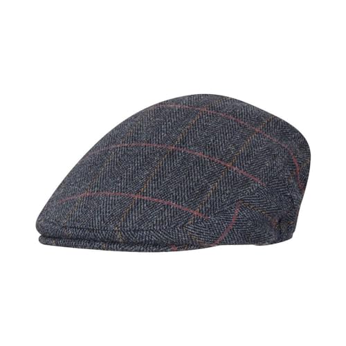 WALKER AND HAWKES - Cambridge - Unisex Schiebermütze aus Tweed - Country-Stil - Blauer Tweed - L (59cm) von WALKER AND HAWKES