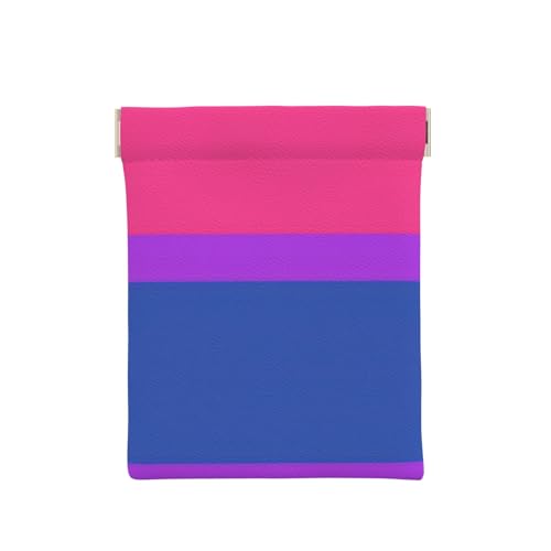 Münztasche mit Regenbogen-Herz-Druck, Leder, Reißverschluss, Münzfach, Münzfach, Münzfach für Männer und Frauen, Pride-Flagge, Einheitsgröße, Münztasche von WANGHAHA