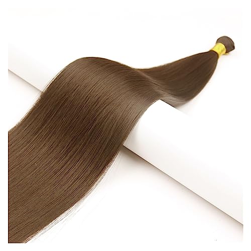 Human Hair Bundles 1 Stück Kunsthaarbündel, glatte Haarverlängerungen, hitzebeständig, bunt, Hochtemperatur-Cosplay, braun, blond, haarbeständige Faser-Haarverlängerungen for Frauen Haarverlängerungen von WANGHAI-666