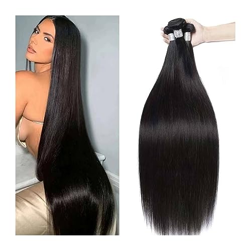 Human Hair Bundles 10A Brasilianische Gerade Haar Bundles 1/3/4 Pcs Gerade Menschliches Haar Bundles 8-32 Zoll Remy Menschliches Haar Extensions for schwarze Frauen Haarverlängerungen (Color : Straig von WANGHAI-666