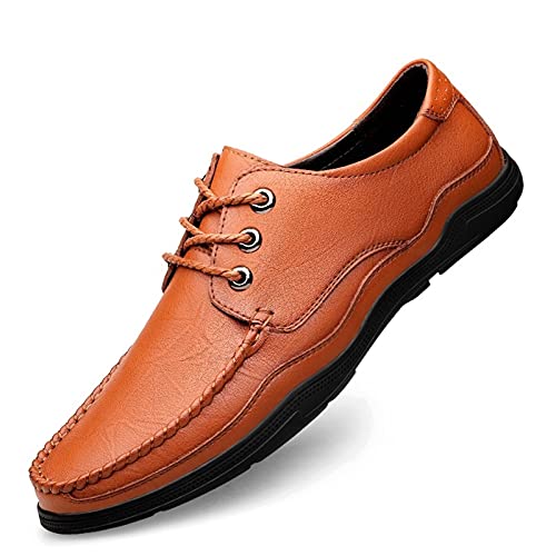 WANGLL Kleid Oxford für Herren, Schnürung, runde Schürze, Zehenpartie, Derby-Schuhe, Kunstleder, rutschfest, rutschfest, Blockabsatz, Hochzeit von WANGLL