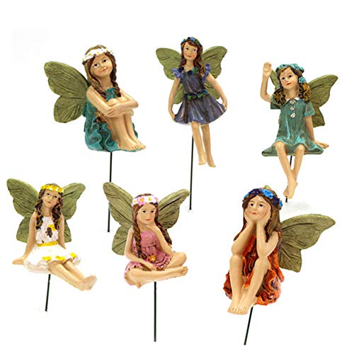 6 Stück Fairy Garden Miniatur Feen-figuren, Elfen Figur Flower Fairies Statue Harz-fee Garten-verzierungen Gartenstecker Gartenfiguren Aus Harz for Outdoor-deko Mini Feen 6 Stück Fairy Garden Miniatur Feen-figuren, Elfen Figur Flower Fairies Statue Harz-fee Garten-verzierungen Gartenstecker Gartenfiguren Aus Harz for Outdoor-deko Mini Feen von WANGQI