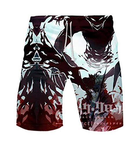 WANHONGYUE Anime Black Clover Herren Badehose Strand Shorts 3D Druck Sommer Beach Shorts Boardshorts Swim Trunks 1087/5 XXS von WANHONGYUE
