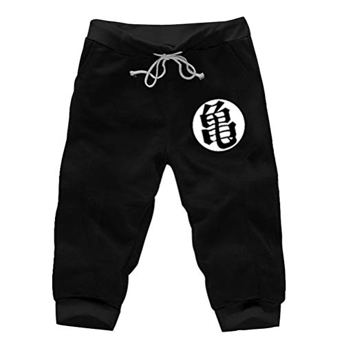 WANHONGYUE Anime Dragon Ball Z Goku Herren Sport Shorts Kurze Hose Sweatpants Beach Jogging Hosen Boardshorts Schwarz/5 XL von WANHONGYUE