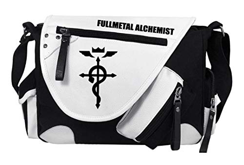 WANHONGYUE Anime Messenger Bag Canvas Umhängetasche Kuriertasche Schultertasche für Reise Arbeit und Schule Schwarz / 1 von WANHONGYUE