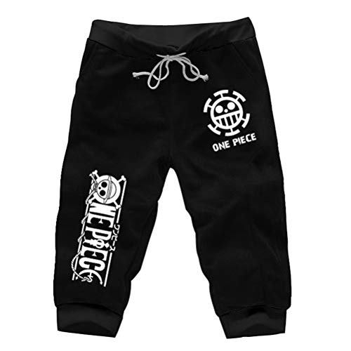 WANHONGYUE Anime One Piece Luffy Herren Sport Shorts Kurze Hose Sweatpants Beach Jogging Hosen Boardshorts Schwarz/13 XL von WANHONGYUE