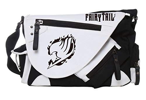 WANHONGYUE Fairy Tail Anime Messenger Bag Canvas Umhängetasche Kuriertasche Schultertasche für Reise Arbeit und Schule Schwarz / 1 von WANHONGYUE