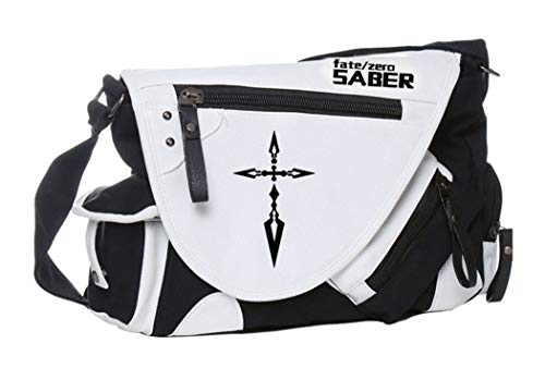 WANHONGYUE Fate Zero Anime Umhängetasche Messenger Bag Canvas Kuriertasche Schultertasche für Reise Arbeit und Schule Schwarz / 11 von WANHONGYUE