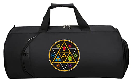 WANHONGYUE The Legend of Zelda Game Duffel Bag Gym Tasche für Herren Damen Sport Reisetasche Unisex Umhängetasche Handgepäck Schwarz/10 von WANHONGYUE