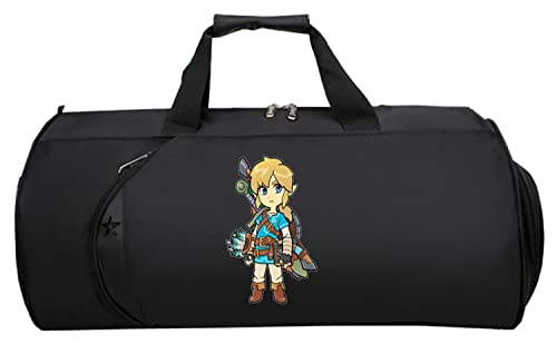 WANHONGYUE The Legend of Zelda Game Duffel Bag Gym Tasche für Herren Damen Sport Reisetasche Unisex Umhängetasche Handgepäck Schwarz/11 von WANHONGYUE